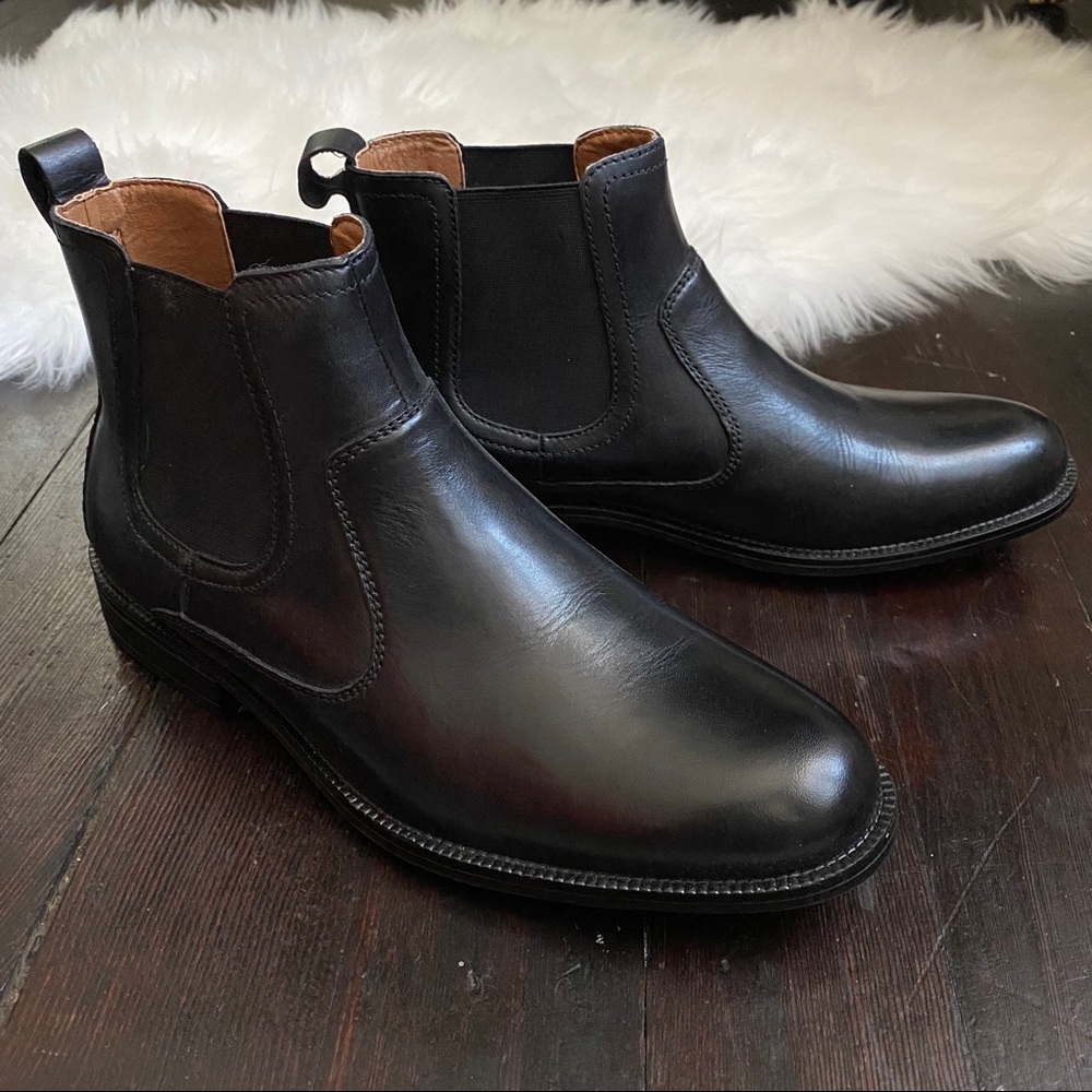 NWOT bass amsterdam chelsea boots black leather